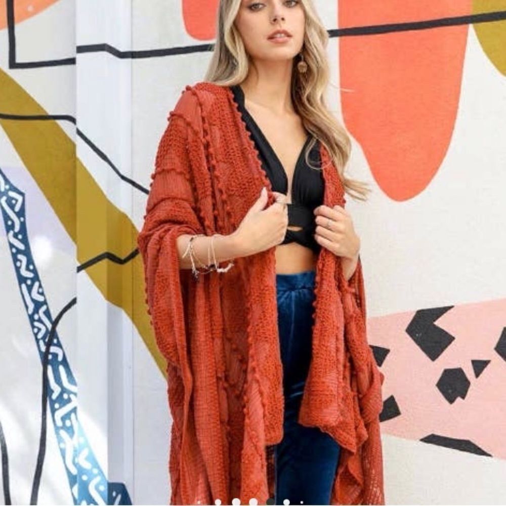 Rust Colored Cardigan